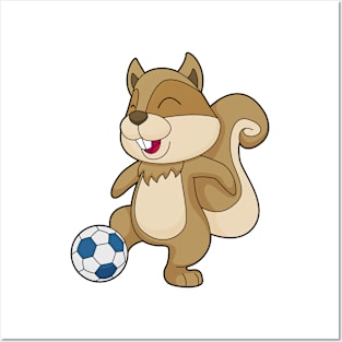 Squirrel Soccer player Soccer Posters and Art